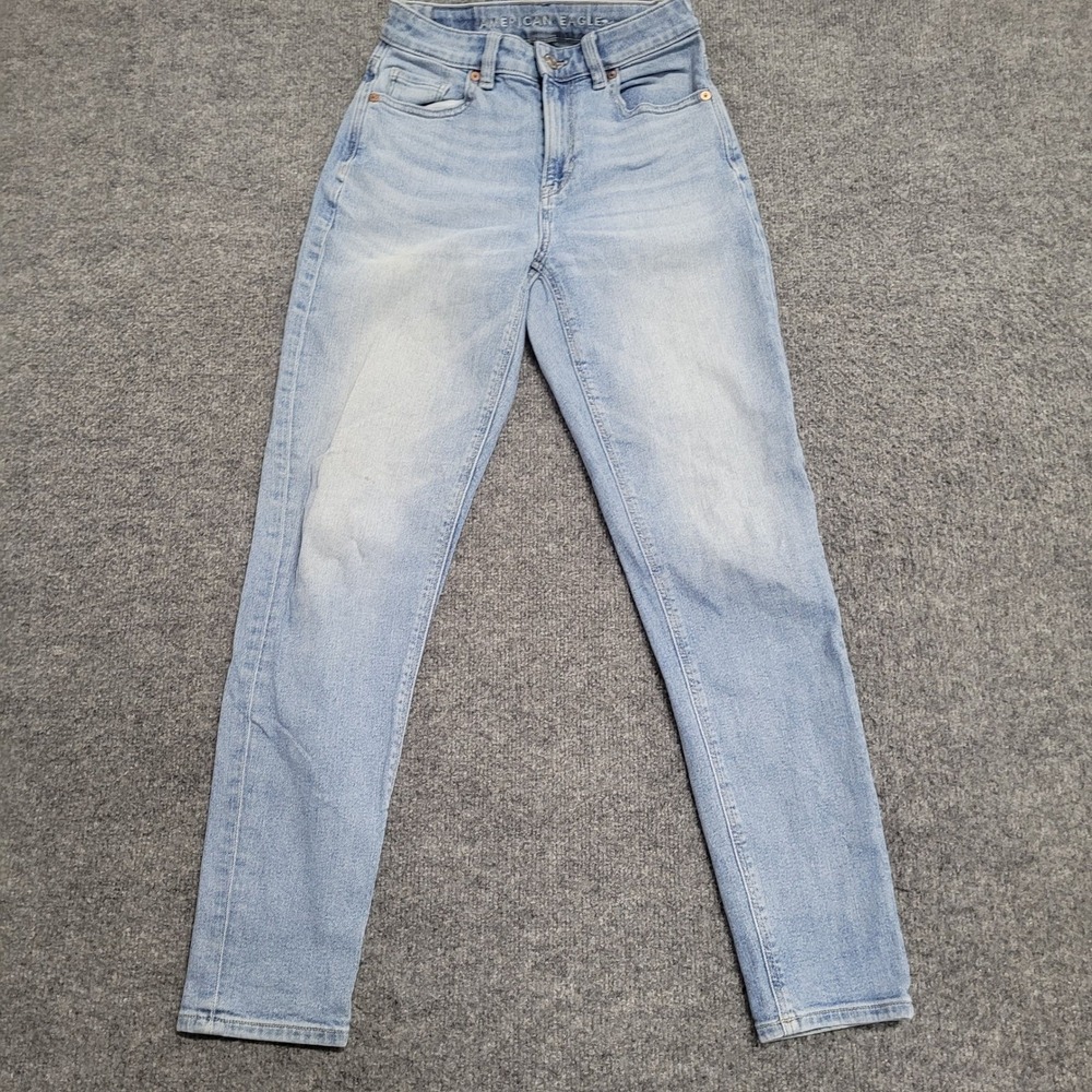 American Eagle Jeans Womens Size 25 Light Wash Blue Slim Fit Stretch Denim